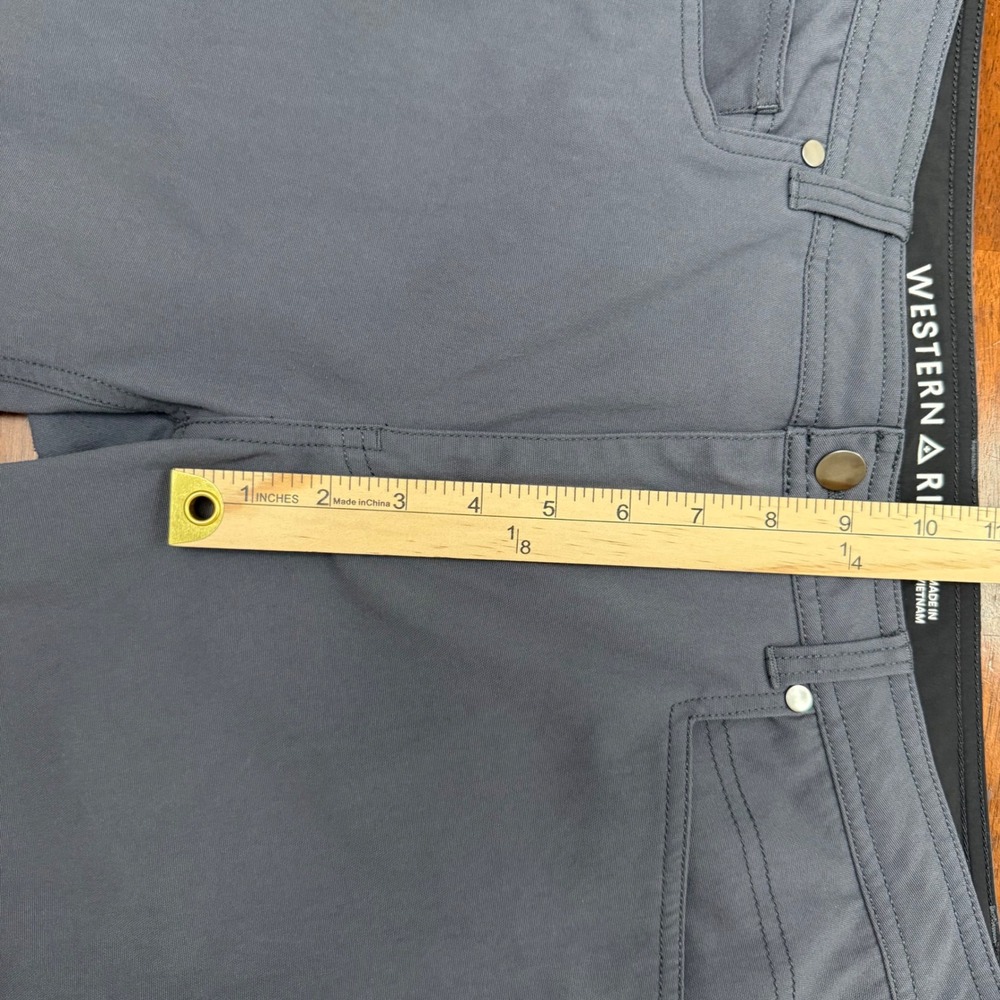 Western Rise Evolution Pants Mens 32 Grey Technical Performance Travel Stretch - Picture 11 of 16